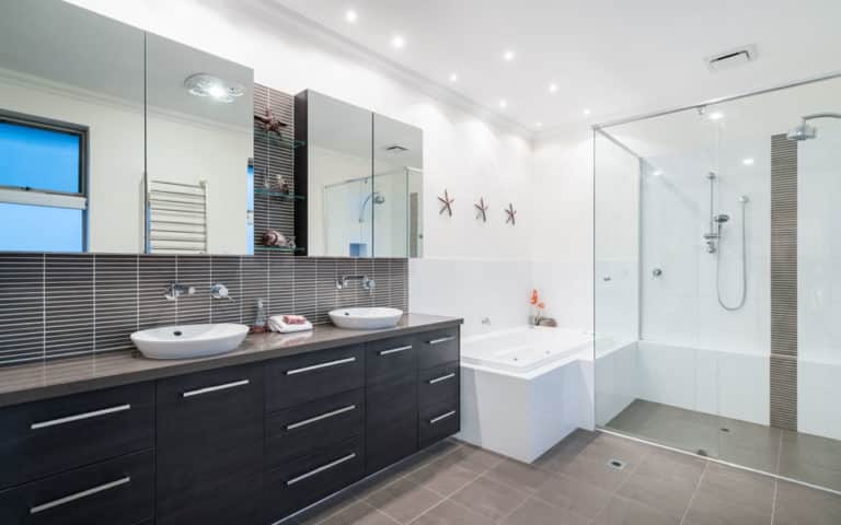 Large Modern Bathroom Interior — Plumbers in Bowral, NSW