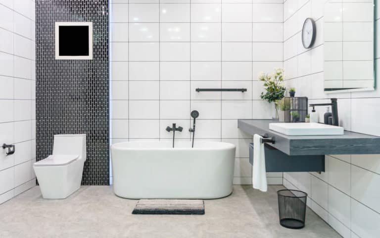 Modern Bathroom Interior with Minimalistic Shower — Plumbers in Mittagong, NSW